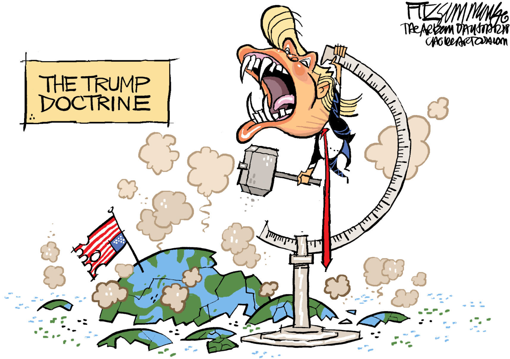 Daily Fitz Cartoon: Trump Doctrine